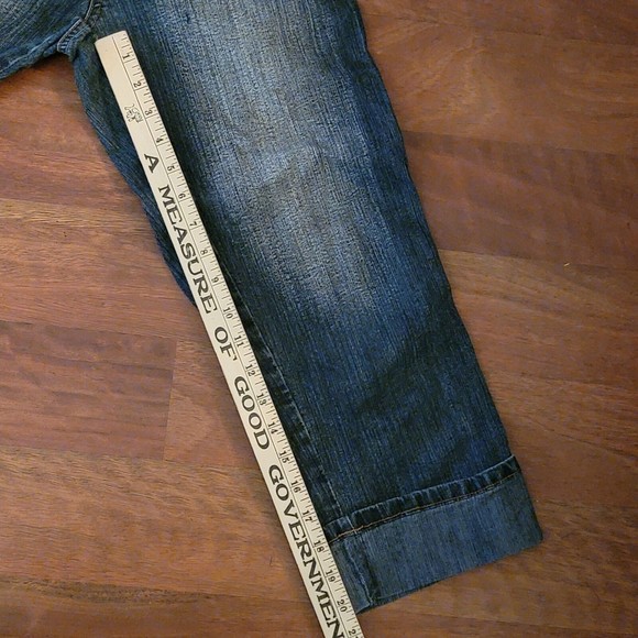 Makaveli Womens Blue Regular Fit Mid Wash Low Rise Denim Straight Jeans Size 5 - Picture 11 of 12